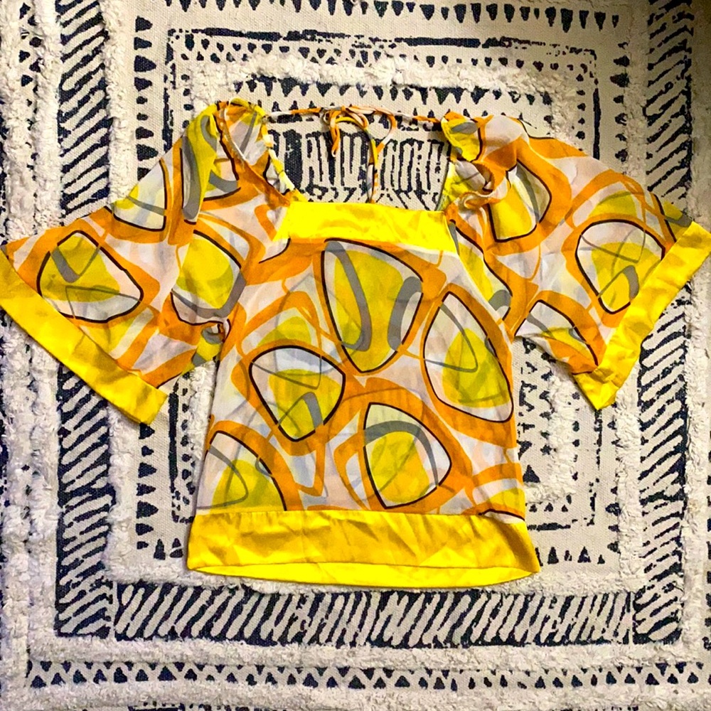 SALE Colorful sheer top - Picture 1 of 1